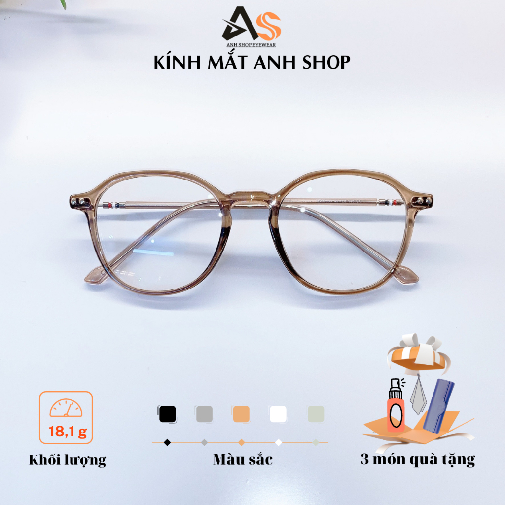 Kính tròn bầu dày dặn thời trang kính nam nữ 86000A
