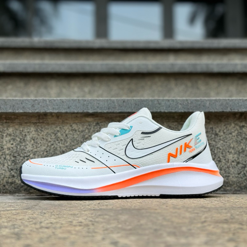 [video, fullbox] Giầy chạy bộ nam trắng phối đen, giày thể thao, giày tập gym