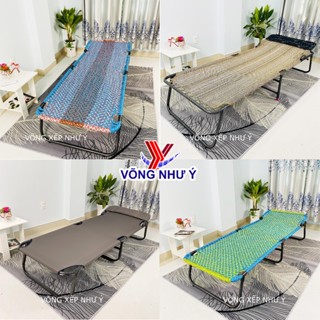 Giường xếp Như Ý đẹp trẻ trung tiên lợi, giường ngủ trưa gấp gọn thép sơn tĩnh điện bền chắc chắn cho văn phòng