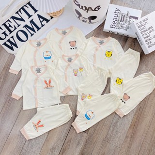 (MS96)Bộ dài tay sơ sinh peptit phong cách Hàn Quốc cho bé yêu