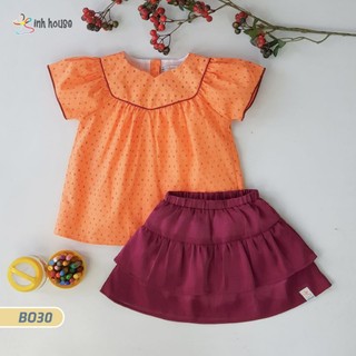 B030_Đồ Bộ Cotton Xinh House Màu  Vàng cho bé gái
