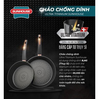 Chảo chống dính ULTRA TITANIUM SUNHOUSE ST16-30B - Hàng chính hãng