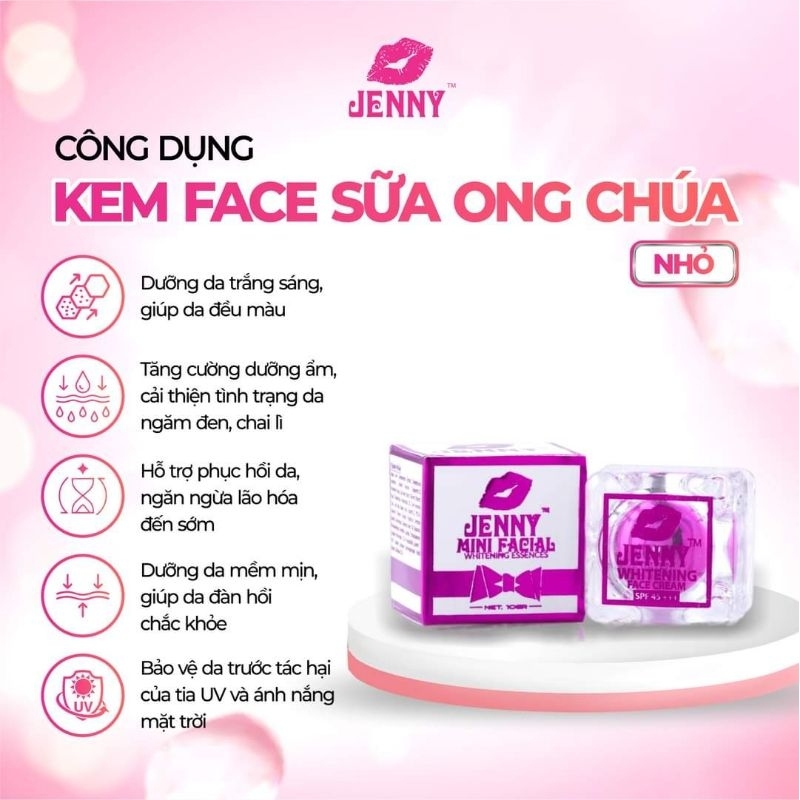 Kem Face Sap Sữa ong chúa Jenny Hủ nhỏ Tặng quà