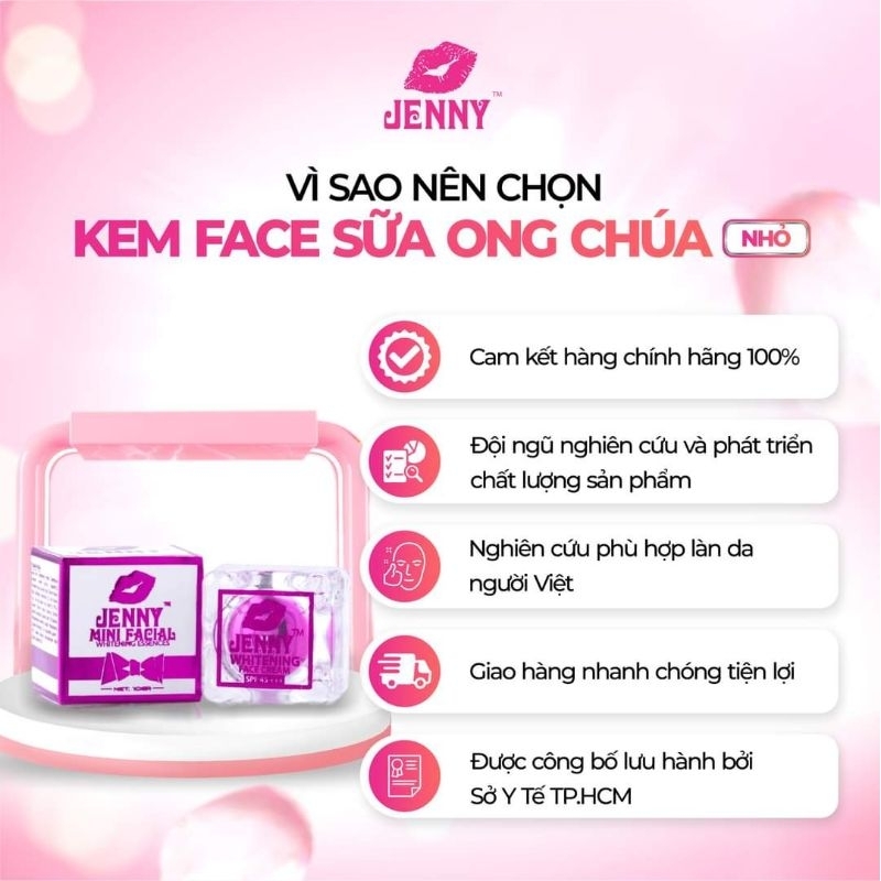 Kem Face Sap Sữa ong chúa Jenny Hủ nhỏ Tặng quà
