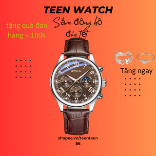 Đồng hồ nam Wokai dây da sang trọng đẳng cấp D26