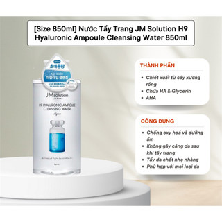 Nước tẩy trang JM solution 850ml