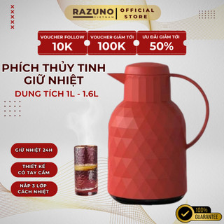 Phích Giữ Nhiệt RAZUNO Dung Tích 1L - 1L6, Bình Thuỷ Giữ Nhiệt Đựng Nước Nóng, Chống Rò Rỉ, Giữ Nhiệt Tốt