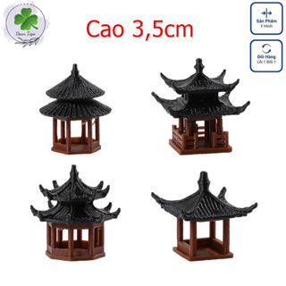 Mô hình tiểu cảnh nhà kiểu cổ trang cao 3,5cm-Trang trí terrarium,,tiểu cảnh,hồ cá,bể cá,hồ bán cạn