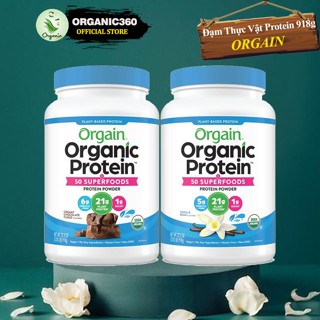 Bột Đạm Thực Vật Hữu Cơ ORGAIN Organic Protein Superfoods Bột Pha Sữa 918g