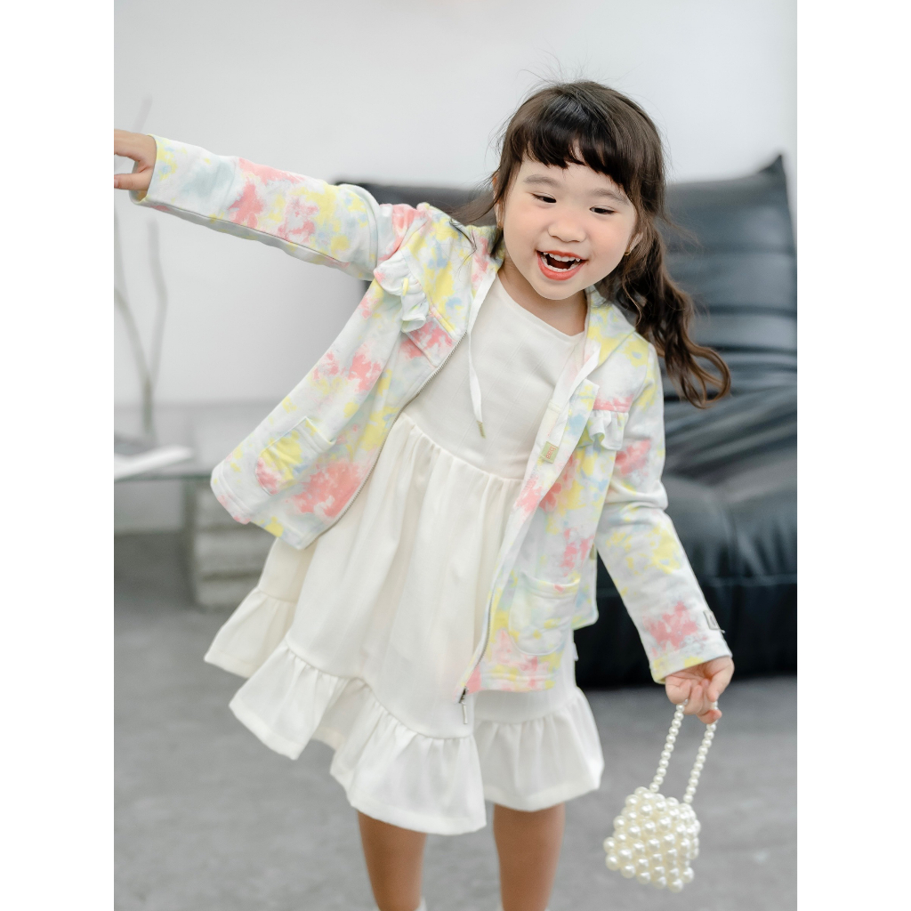 Thanh lý - Áo khoác BAA BABY bé gái có nón tai thỏ cho bé size 3-4y