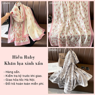 Khăn lụa dài 180x90 mềm mại quàng cổ, choàng ... mã số 180x90 - 1,2
