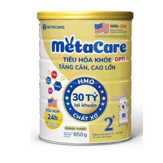 Sữa bột Metacare Opti 2+ tiêu hóa khỏe, tăng cân, cao lớn 850gr (date mới)