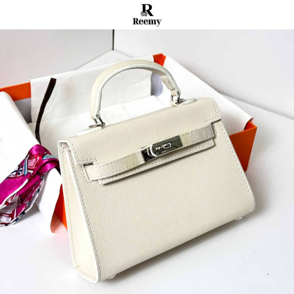 Túi Xách Nữ HERMES KELLY EPSOM Khóa Bạc Xu Hướng 2024