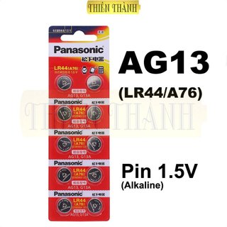 Pin cúc áo Panasonic AG13/LR44/A76/G13A,pin alkaline 1.2v,pin đồng hồ,cho thiết bị điện tử.