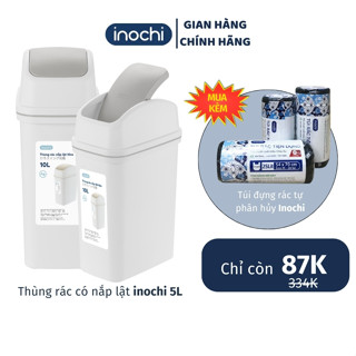 Thùng rác có nắp lật inochi đựng trong văn phòng, nhà bếp, thùng rác nhựa để phòng ngủ phòng khách nhà vệ sinh tiện lợi