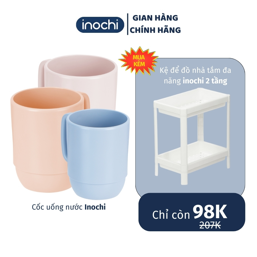 Cốc uống nước Inochi chính hãng cốc nhựa Amori cao cấp có quai chịu nhiệt tốt kháng khuẩn an toàn