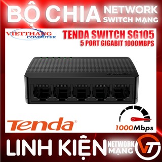 Bộ chia mạng 1g - switch chia mạng 1g 1000mbps - tenda switch sg105 - 5 cổng gigabit tốc độ 1000mbps new 100%
