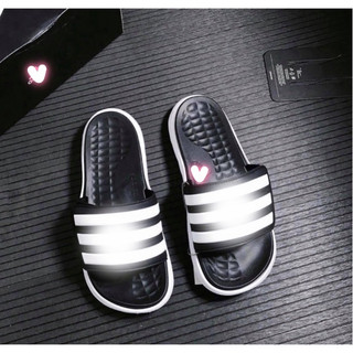 [Authentic 100%] DÉP A.DI.DAS DURAMO SL SLIDE - ĐEN SỌC TRẮNG - Code: FY8786 - HÀNG CHÍNH HÃNG