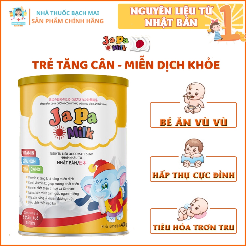Sữa bột cho bé Giúp bé lên cân Japa Milk Chính Hãng
