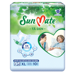 Tã dán người lớn sunmate size m10/l10/xl10 miếng
