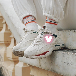 Giày thể thao Sneaker F.i.l.a Ray Tracer x BTS màu Xanh Lá Đỏ