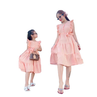 Váy Đầm cho bé gái, kiểu dáng đầm maxi may xếp ly cho bé gái - Socnaukids (210569)