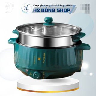 Nồi lẩu điện kèm xửng hấp inox, Nồi lẩu đa năng điện lớn