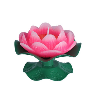 COMBO 2 Nến hình hoa sen có đế xanh