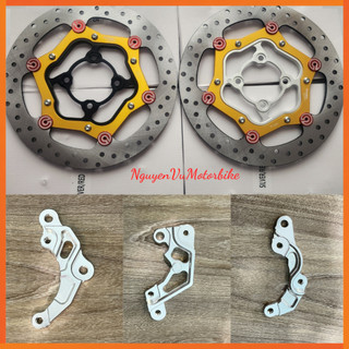 Đĩa bremb@ oversize 267mm khoen nhôm kèm pad cnc gắn heo zin theo xe