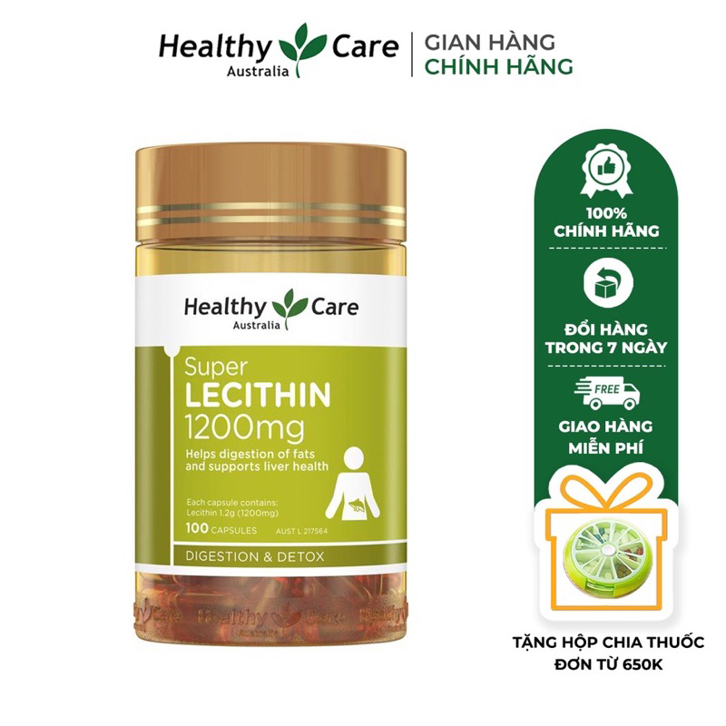 Viên uống tinh chất mầm đậu nành Healthy Care Super Lecithin
