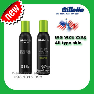 Quick rinse shave foam gillette labs chính hãng usa 🇺🇸 229g