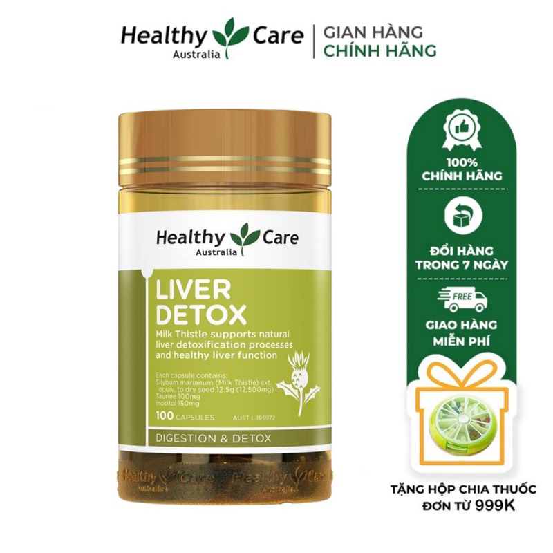 VIÊN UỐNG THẢI ĐỘC GAN HEALTHY CARE LIVER DETOX 100 VIÊN