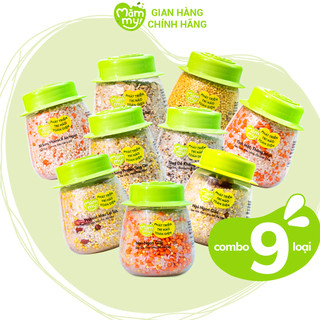 [ GIÁ TỐT - DATE 05 -2027 ] Com bo 9 Hũ hạt Mix, gạo, hạt sẵn Mămmy nấu cháo bổ sung chất dinh dưỡng cho bé trên 6 tháng