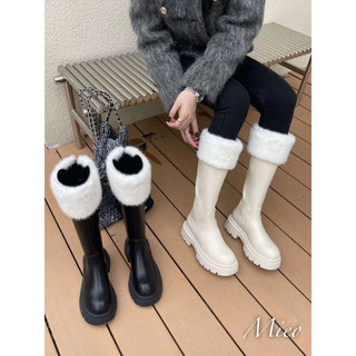 Boot da qccc cổ lông thỏ da mềm fullbox