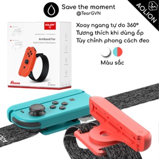 Dây đeo cổ tay AOLION tùy chỉnh tư thế đeo và hỗ trợ chơi Just Dance cho Joy-con Nintendo Switch