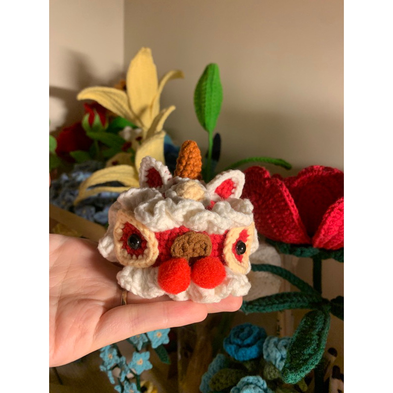 Móc khóa len đầu Lân Sư Rồng handmade