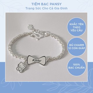  Lắc bạc hình nơ khắc tên cho bé gái - Vòng lắc bạc ta an toàn tốt cho sức khỏe trẻ em 
