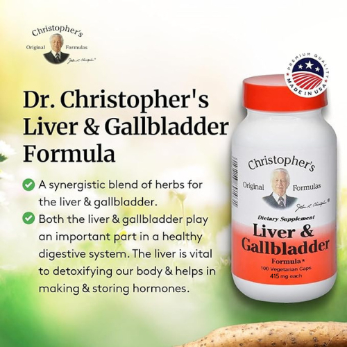 Viên Uống Hỗ Trợ Gan, Túi Mật, Tiêu Hóa Dr.Christopher's Original Formulas Liver, Gallbladder 415mg