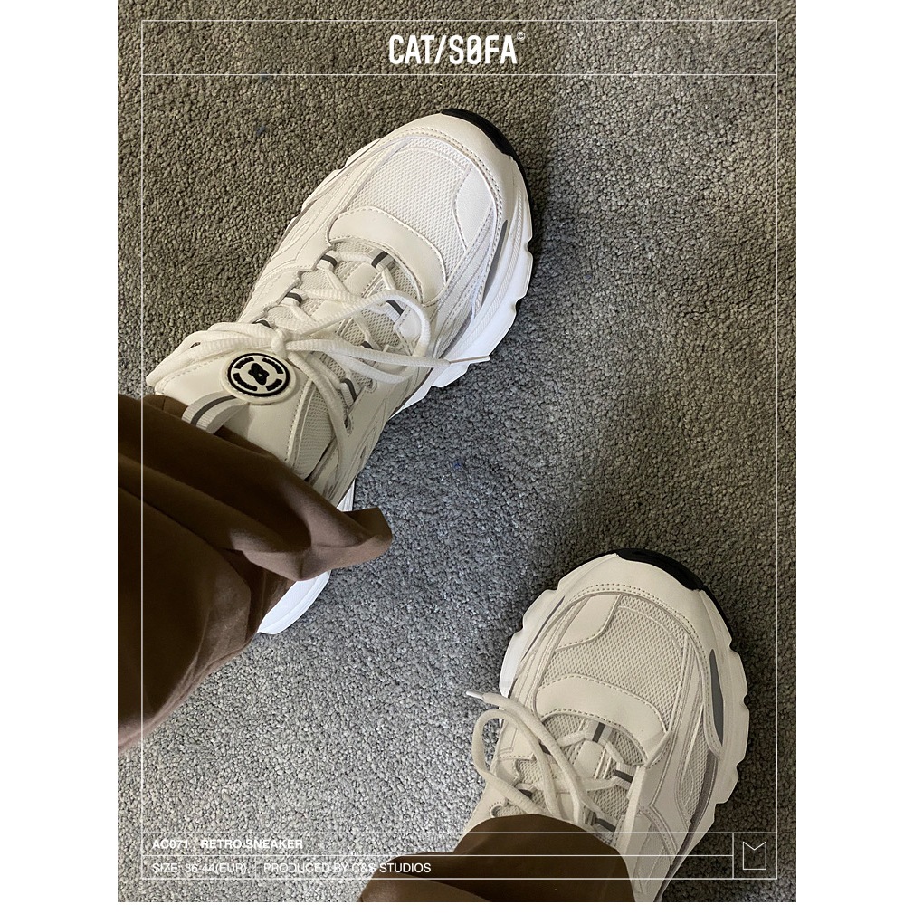 Giày thể thao Cat&Sofa hàng có sẵn - full box phụ kiện -LIGHT CHUNKY - AC102 sneaker unisex