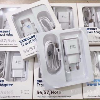 Bộ sạc nhanh 15w sam sung s6/s7 zin linh kiện full box chân micro dài 1m2