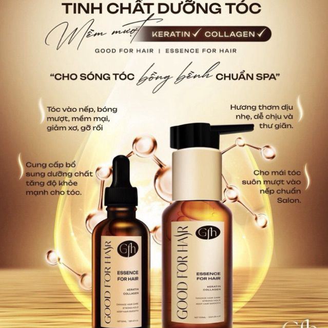 Tinh Chất ESSENCE FOR HAIR Phục Hồi Hư Tổn Giữ Nếp Mềm Mượt GOOD FOR HAIR