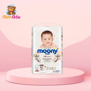 Tã bỉm moony natural dán/ quần size nb62/s58/ m46/ l36/ xl32