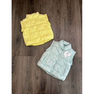 Áo gile phao màu pastel xuất dư bé gái