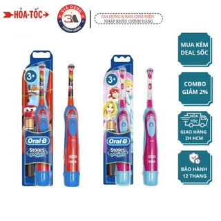 Bàn chải pin cho bé oral b stages power - dùng pin aa, hẹn giờ 2 phút