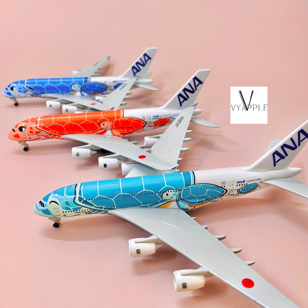 Máy Bay Airbus A380 ANA Livery "Flying Honu" Rùa Biển. Mô Hình Tỉ Lệ 1:400 Cao Cấp