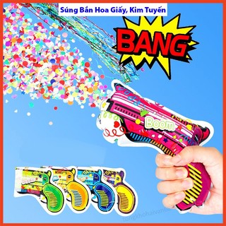 Súng Bắn Hoa Giấy, Pháo Kim Tuyến Confetti Vui Nhộn Cho Tiệc Sinh Nhật, Đám Cưới, Mùa Tết Thiết Kế Đơn Giản Tiện Dụng