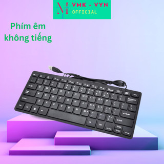 Bàn phím mini k1000 chính hãng siêu mỏng, nhỏ gọn, phím êm, kết nối dễ dàng, gõ không tiếng vmk-vyn