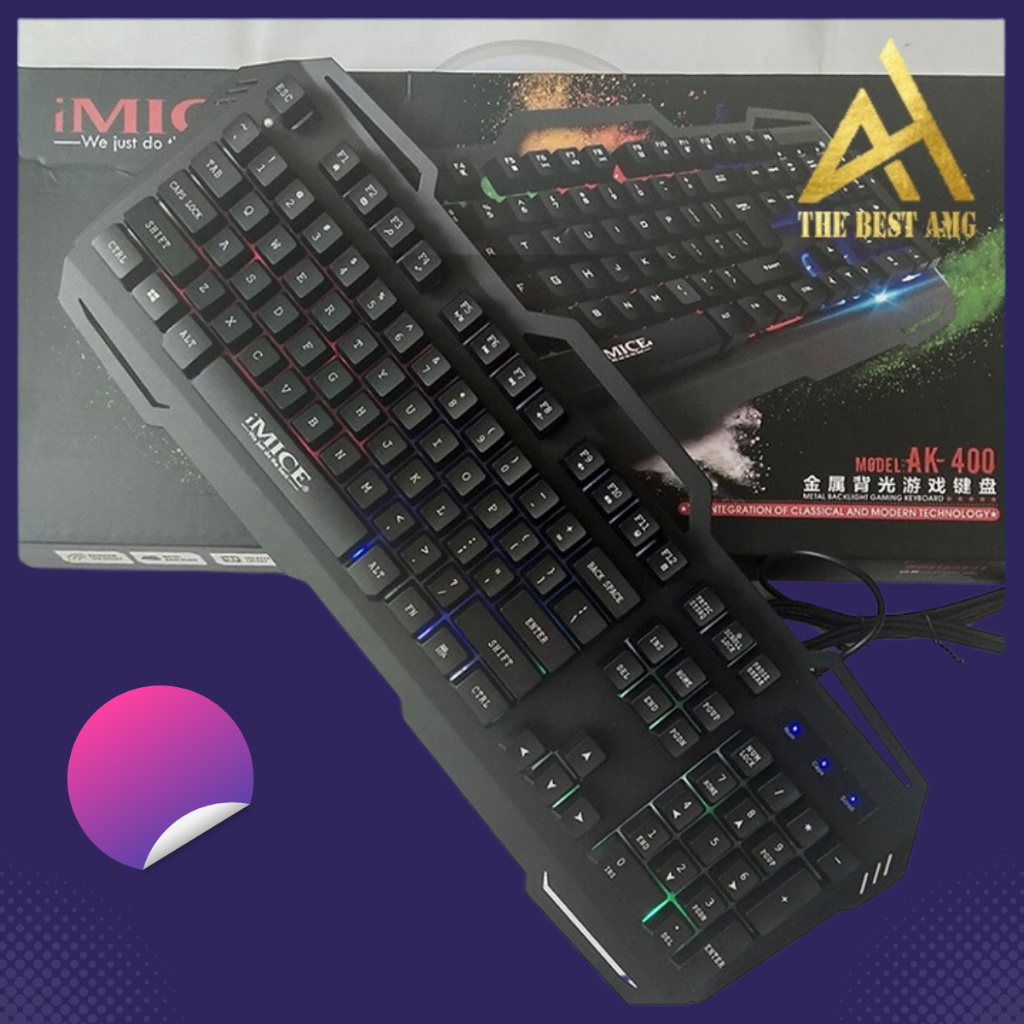 Bàn Phím giả Cơ Máy Tính Gaming Đèn LED 7 Màu IMICE AK-400 Keyboard Có Dây VMK-VYN | BigBuy360 - bigbuy360.vn