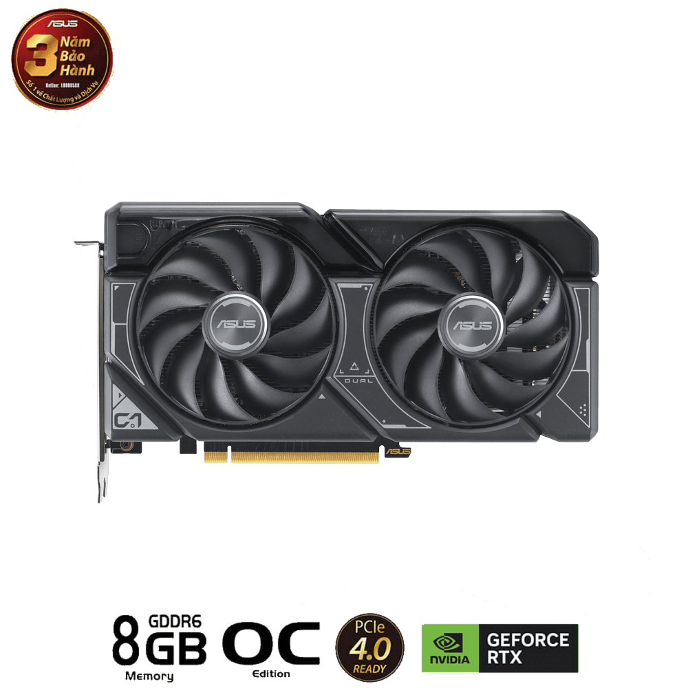 Card màn hình VGA Asus Dual GeForce RTX 4060 OC Edition 8GB GDDR6 (BH 36T) | BigBuy360 - bigbuy360.vn