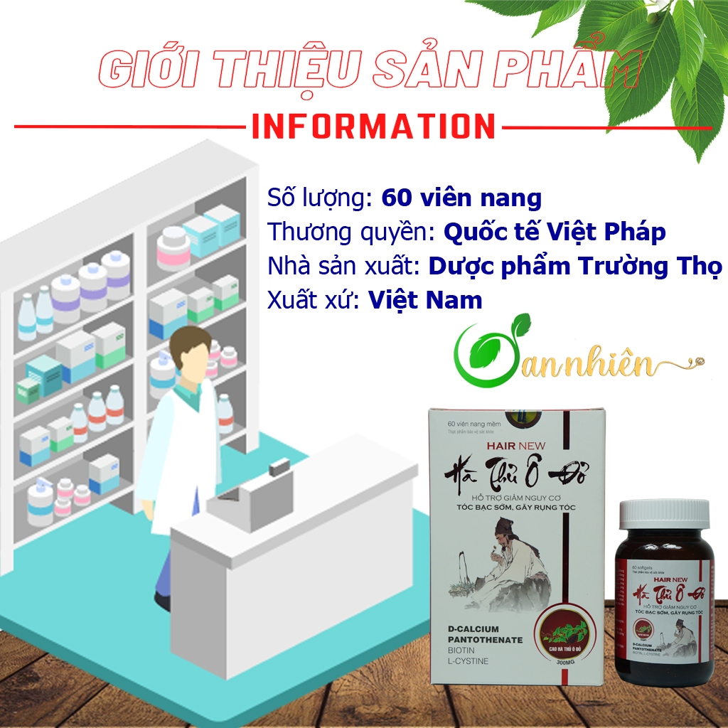 Hà thủ ô đỏ hỗ trợ giảm nguy cơ tác bạc sớm, gãy rụng tóc